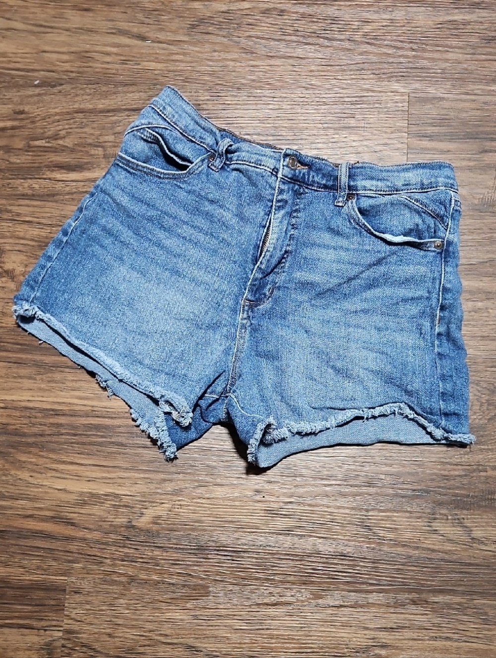 Sofia Jeans Chi Shorty Frayed Hem, High Waisted Denim Shorts, womens size 8